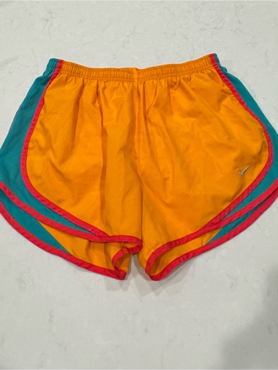 Nike Pants - Nike Orange Athletic Shorts with Teal Panels & Redish Trim